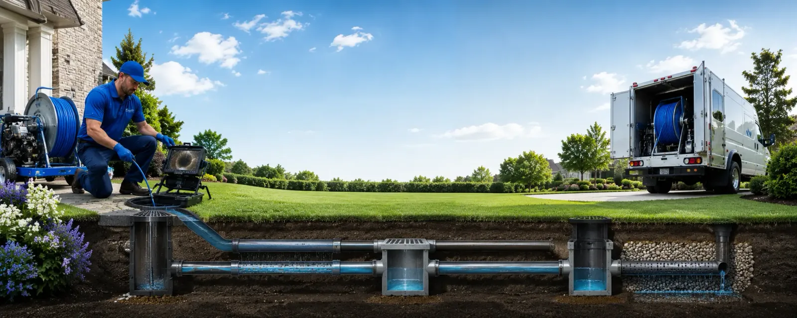 Outdoor drain cleaning information for Grady, NM